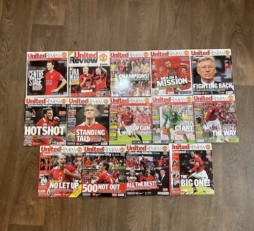 Man utd home programmes - man,