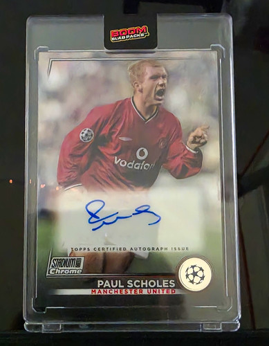 Paul scholes signed card - scholes,