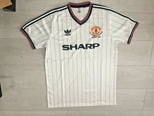 Vintage white adidas man utd - vintage,
