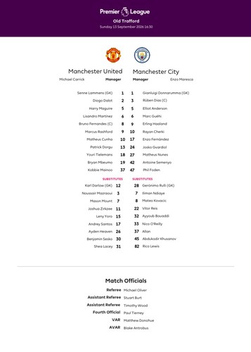 Man utd city - utd, v
