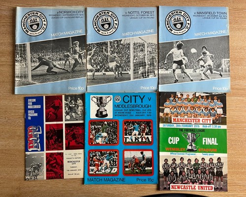 Man city 1975 programmes - city, 1975/76