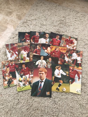 Man utd glossy postcards - man,